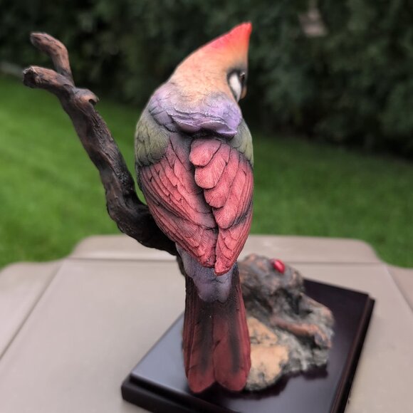 Vintage David Mark Creations Bird On A Branch Figurine With Ladybug - Picture 2 of 5